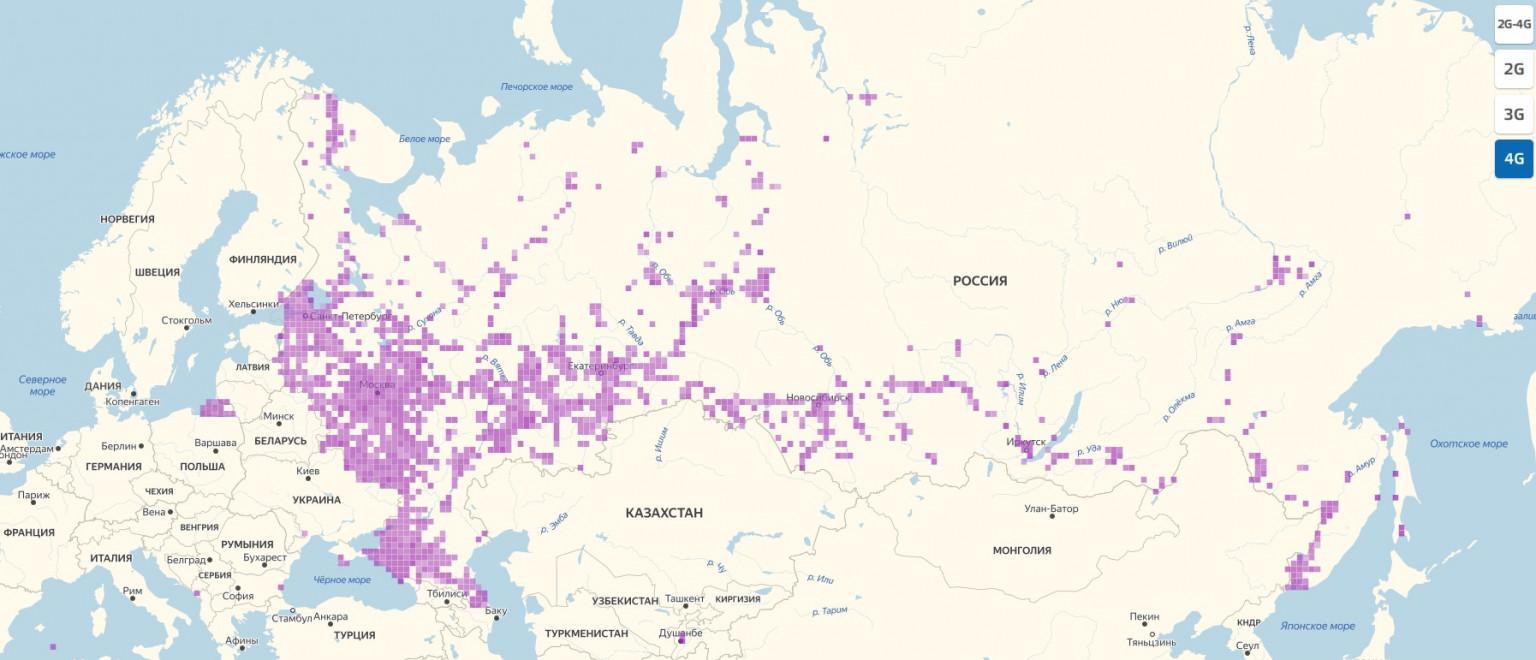 Life карта покрытия 4g