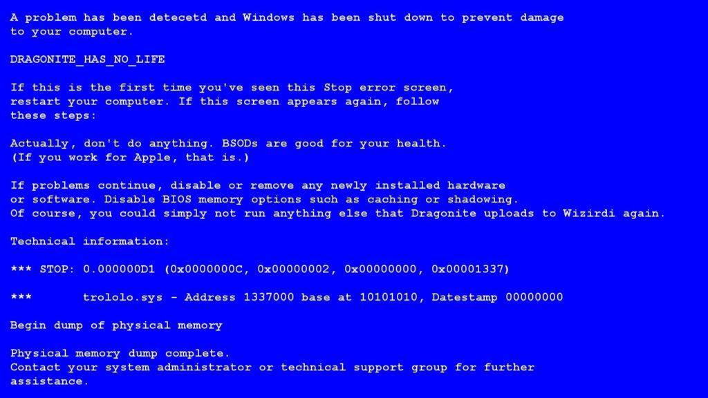 Все коды ошибок синего экрана смерти windows 7